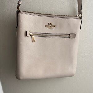 COACH C1556 Cream Crossbody Bag with Gold Accents